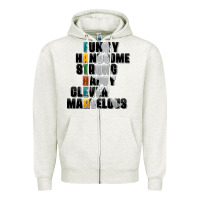 Oatmeal Heather father words Zipper Hoodie - AdoDesignShop