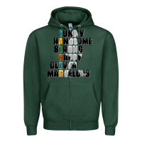Sports Green father words Zipper Hoodie - AdoDesignShop