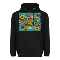 Black world's best mom sunflower leopard cowhide Heavyweight Hoodie - Artiststas