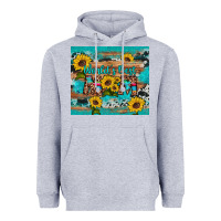 Heather Grey world's best mom sunflower leopard cowhide Heavyweight Hoodie - Artiststas