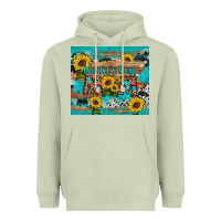 Matcha world's best mom sunflower leopard cowhide Heavyweight Hoodie - Artiststas