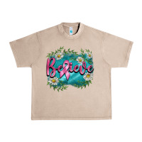 French Oak breast cancer believe Urban Heavy Tee - BarkalooDesign