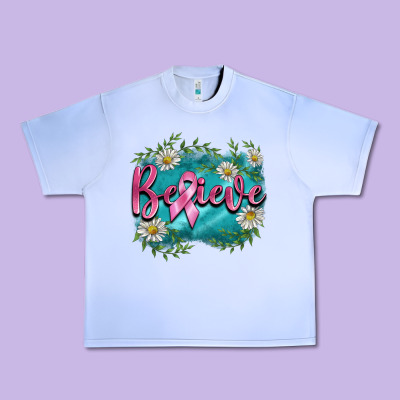 Breast Cancer Believe Urban Heavy Tee Designed By Barkaloodesign