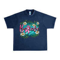 Navy breast cancer believe Urban Heavy Tee - BarkalooDesign