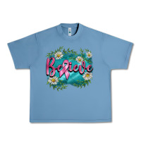 Pebble Blue breast cancer believe Urban Heavy Tee - BarkalooDesign