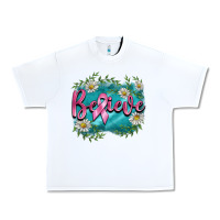 White breast cancer believe Urban Heavy Tee - BarkalooDesign