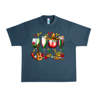 Midnight Navy mexico wine glasses Urban Heavy Tee - Zillion Design Studio