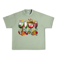 Oil Green mexico wine glasses Urban Heavy Tee - Zillion Design Studio