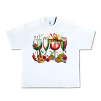 White mexico wine glasses Urban Heavy Tee - Zillion Design Studio