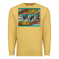 Antique Gold western cow serape leopard sunflowers mousepad Premium Sweatshirt - BarkalooDesign