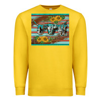 Lemon western cow serape leopard sunflowers mousepad Premium Sweatshirt - BarkalooDesign
