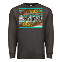 Smoke western cow serape leopard sunflowers mousepad Premium Sweatshirt - BarkalooDesign