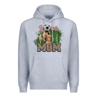 Heather Grey soccer mom Premium Hoodie - NancyCooperArtShop