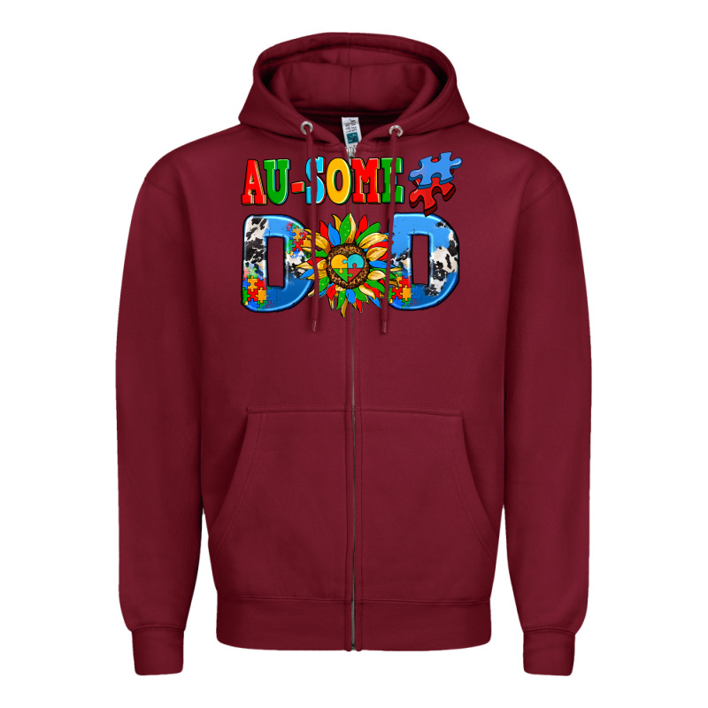 Ausome Autism Dad Zipper Hoodie by AdoDesignShop | Teevron