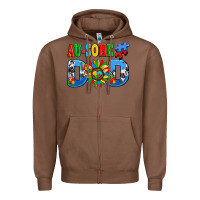 Chestnut ausome autism dad Zipper Hoodie - AdoDesignShop