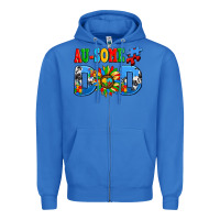 True Royal ausome autism dad Zipper Hoodie - AdoDesignShop