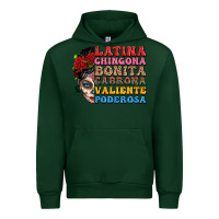 Forest Green mexican sugar skull latina chingona bonita Urban Hoodie - LillyAllenDesigns
