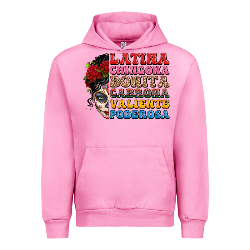 Mexican Sugar Skull Latina Chingona Bonita Urban Hoodie by LillyAllenDesigns | Teevron