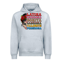 Heather Grey mexican sugar skull latina chingona bonita Urban Hoodie - LillyAllenDesigns
