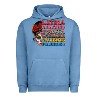Pigment Pebble Blue mexican sugar skull latina chingona bonita Urban Hoodie - LillyAllenDesigns