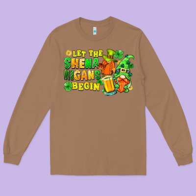 Let The Shenanigans Begin Long Sleeve Tee Designed By Fadigitalartstudio