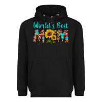 Black world's best mom sunflower Heavyweight Hoodie - Artiststas
