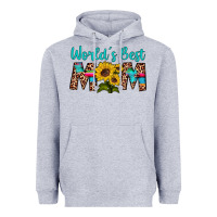 Heather Grey world's best mom sunflower Heavyweight Hoodie - Artiststas