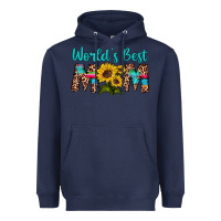 Navy world's best mom sunflower Heavyweight Hoodie - Artiststas