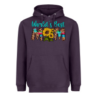 Plum world's best mom sunflower Heavyweight Hoodie - Artiststas