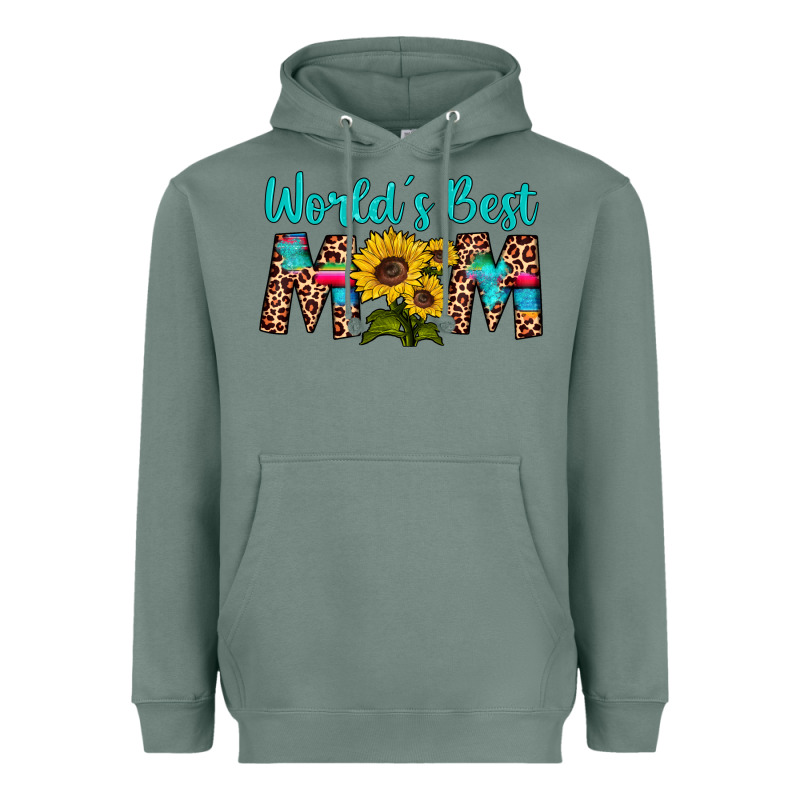 World's Best Mom Sunflower Heavyweight Hoodie by Artiststas | Teevron