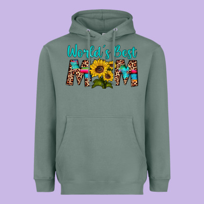 World's Best Mom Sunflower Heavyweight Hoodie Designed By Artiststas