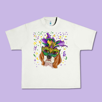 Urban Heavy Tee mardi gras  mask beagle