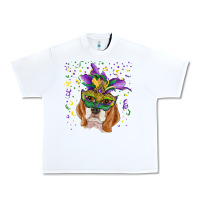 White mardi gras  mask beagle Urban Heavy Tee - RanaPortraitStore