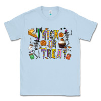 Dusty Blue trick or treat Classic Tee - CowhideDigitalArt