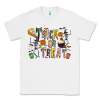 White trick or treat Classic Tee - CowhideDigitalArt