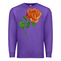 Purple Burst Of Joy Rose Premium Sweatshirt - LillyAllenDesigns