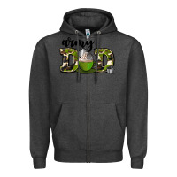 Charcoal Heather army dad Zipper Hoodie - AdoDesignShop