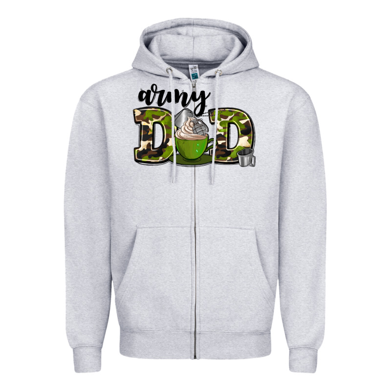 Army Dad Zipper Hoodie by AdoDesignShop | Teevron