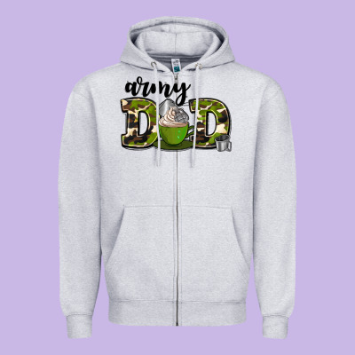Army Dad Zipper Hoodie Designed By Adodesignshop