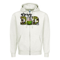 Oatmeal Heather army dad Zipper Hoodie - AdoDesignShop