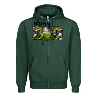 Sports Green army dad Zipper Hoodie - AdoDesignShop