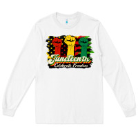 White juneteenth celebrate freedom Long Sleeve Tee - HRA Design Shop