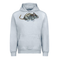 Heather Grey packrat aka, woodrat Urban Hoodie - LillyAllenDesigns