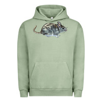 Pigment Oil Green packrat aka, woodrat Urban Hoodie - LillyAllenDesigns