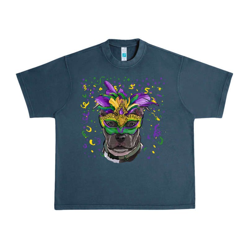 Mardi Gras  Mask Pitbull Urban Heavy Tee by RanaPortraitStore | Teevron