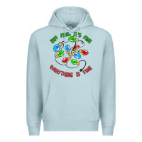 Blue Mist i'm fine it's fine everything is fine Premium Hoodie - MaliasSmallBusiness