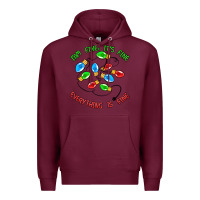 Burgundy i'm fine it's fine everything is fine Premium Hoodie - MaliasSmallBusiness