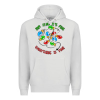 Dove Grey i'm fine it's fine everything is fine Premium Hoodie - MaliasSmallBusiness