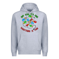 Heather Grey i'm fine it's fine everything is fine Premium Hoodie - MaliasSmallBusiness