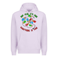 Lilac i'm fine it's fine everything is fine Premium Hoodie - MaliasSmallBusiness